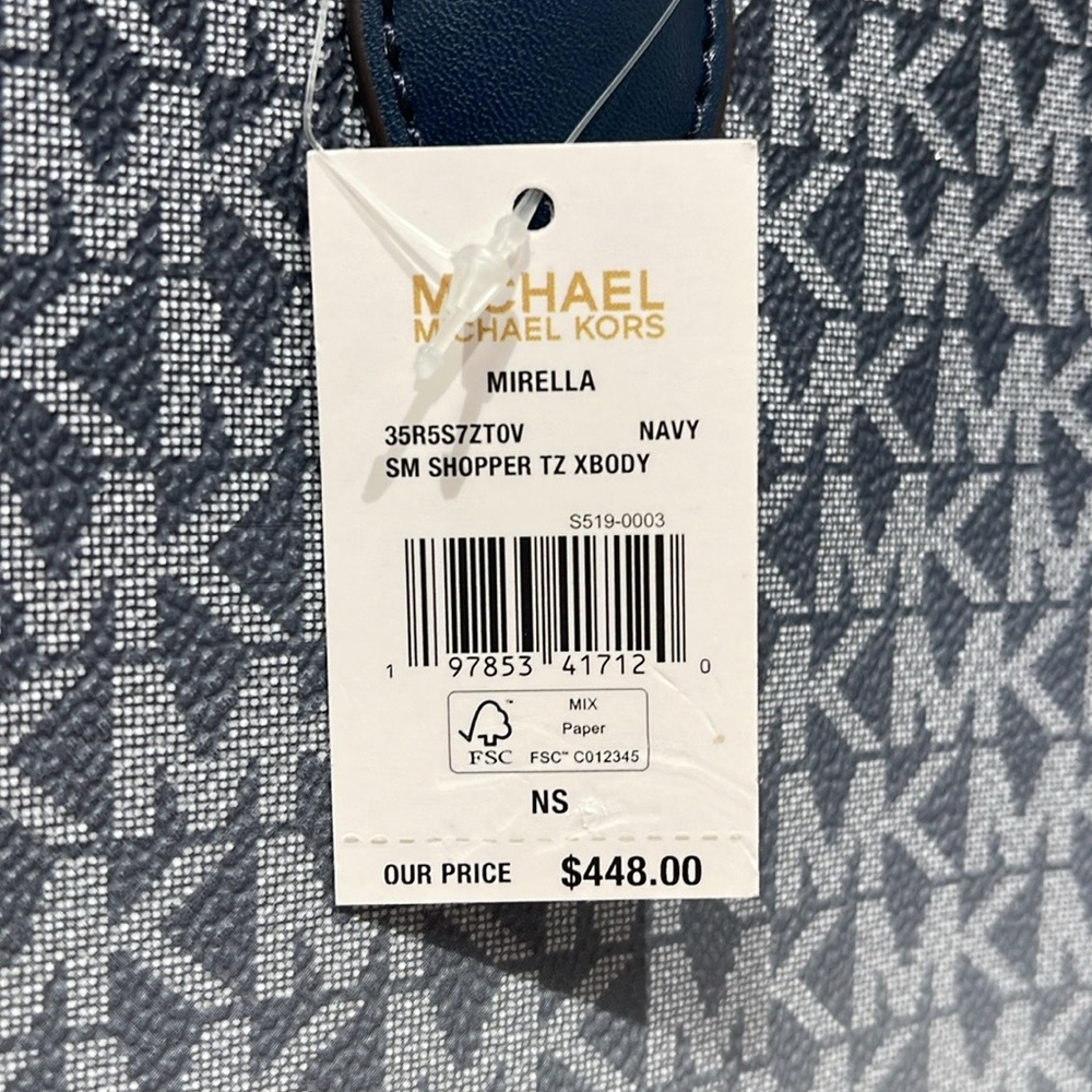 MICHAEL KORS Mirella Sm Ombré Signature Logo SHOPPER TZ XBODY Crossbody Satchel - Picture 6 of 16